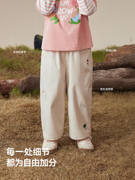 贝肽斯儿童裤子2025秋季新款男女童休闲运动裤宝宝秋装灯芯绒长裤 商品图4