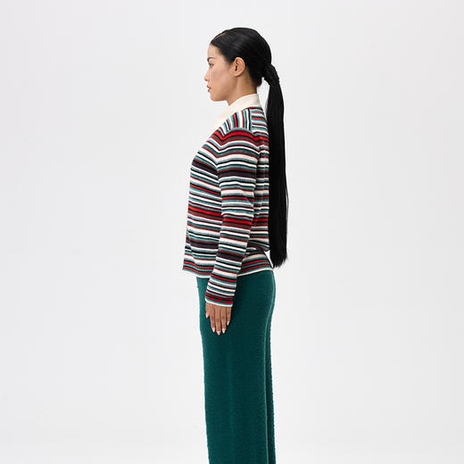 西藏羊绒藏式条纹开衫  SJF96W338N 商品图5