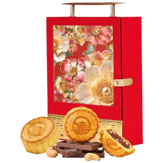 集味轩坚果五仁月饼礼盒中秋伴手礼品企业福利繁花映月礼盒480g 商品图4