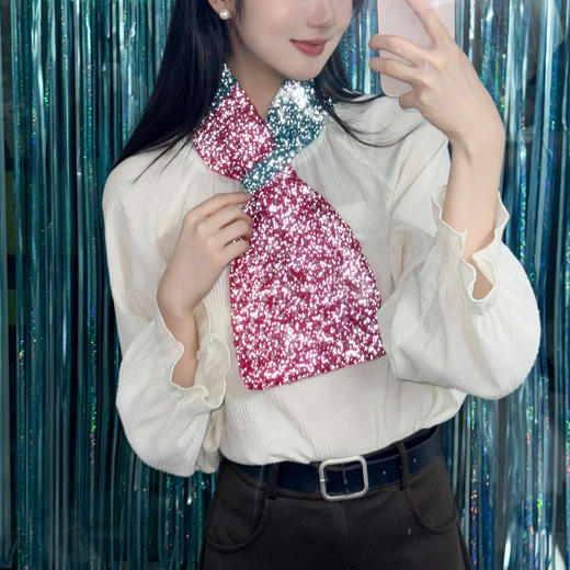 苏苏姐家萤光手工DIY编织钩针棒针围巾毛衣羊毛材料包反光毛线团 商品图3