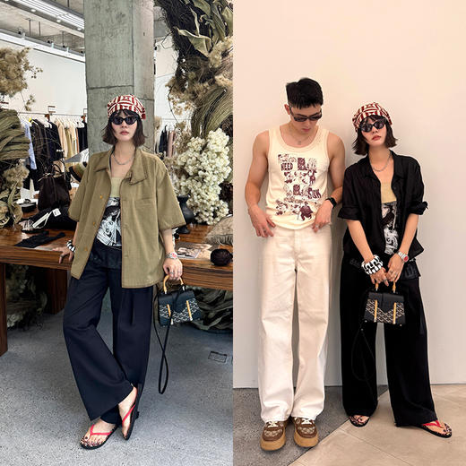 HIDEMI Archive档案系列经典几何印花自然棉纯棉60cm*60cm方巾围巾 商品图3