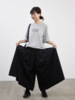 步履不停/5B43143C/宽松黑色九分褶皱裙裤 商品缩略图4