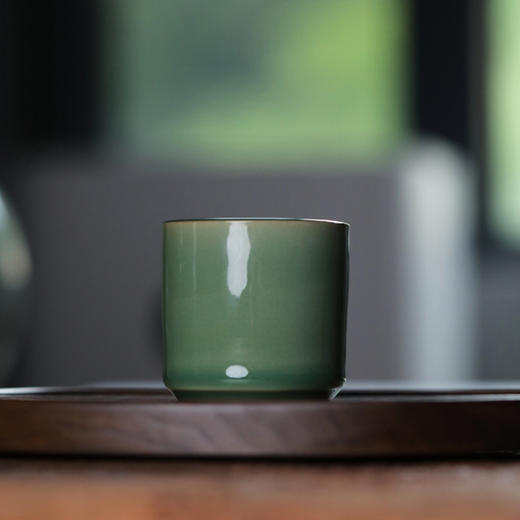 问鼎梅子青牛角款大扳指杯 商品图4