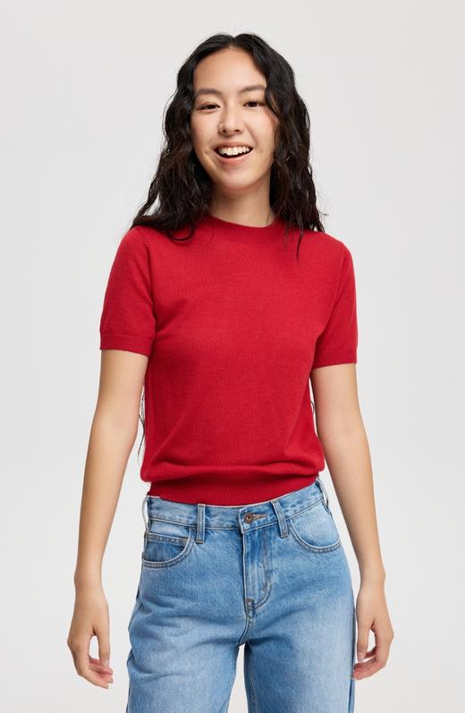 oneup羊毛短袖针织衫 商品图1