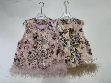 【门店同款】ENJOY秋季云敛-东方画蝶影花丛马夹 164894928