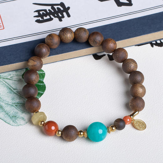 xy0555沉香+南红天河石手串 商品图3