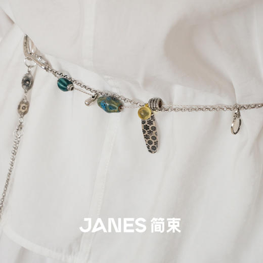 2437 JANES简束·【巴洛克】多功能腰链仿古做旧小众设计感毛衣链项链 商品图5