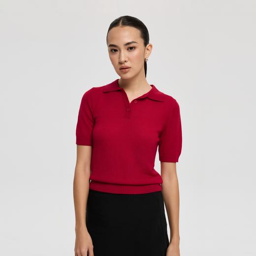 oneup羊毛针织短袖Polo 商品图1