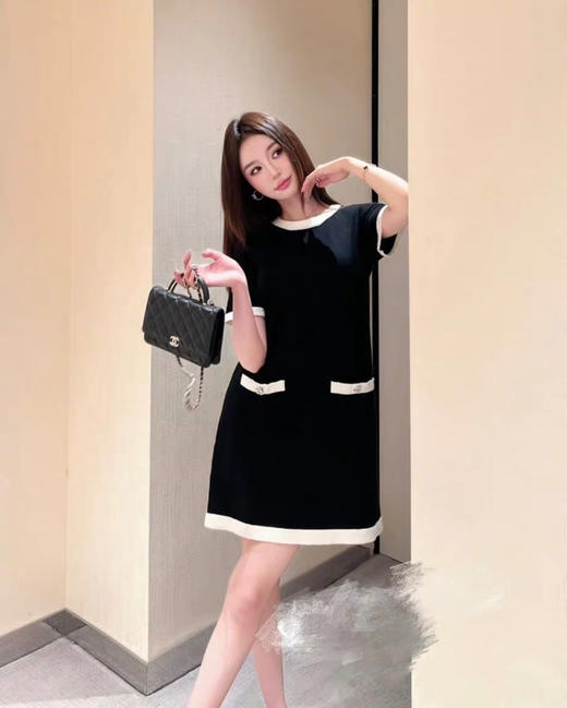 香奈儿25春夏新款手工坊系列拼色连衣裙（TM） 商品图0