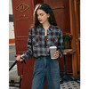 OLrain欧芮儿休闲复古磨毛格子衬衣外套女秋季2025新款宽松衬衫 商品缩略图0