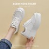 【超轻量小白鞋】ZHR 则则6.5增高小白鞋圆头系带厚底女鞋3802965 商品缩略图9