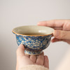 「汝窑繁花茶杯！礼盒装」主人杯单杯青花茶盏个人专用功夫茶杯陶瓷品茗杯餐饮用具 商品缩略图3