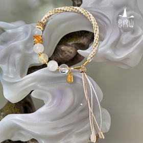 【普陀山】五行五珠款-金 | 金曜 · 净光结 师傅手工编织手绳