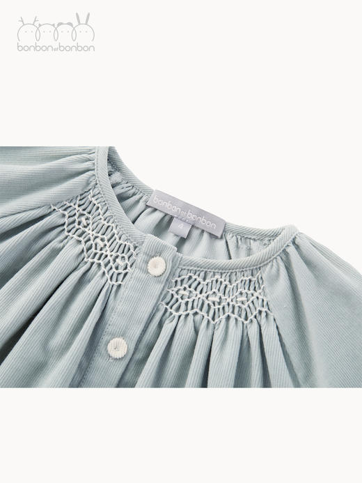 雾蓝缩褶上衣 商品图2