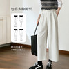 OLrain欧芮儿2025新款女秋季慵懒九分直筒休闲裤收褶松弛显瘦裤子 商品缩略图1