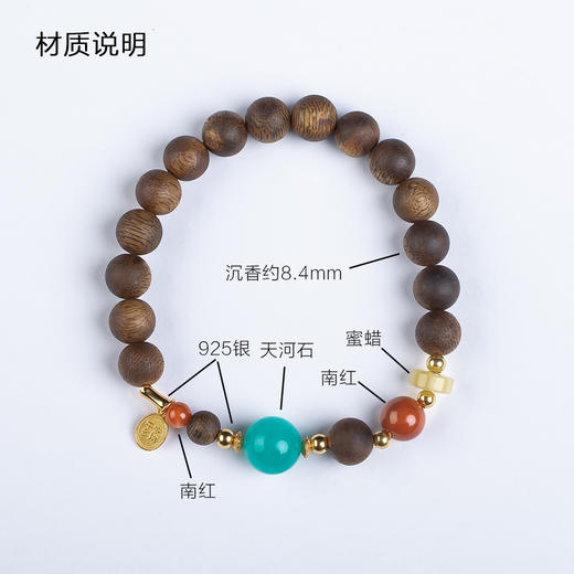 xy0555沉香+南红天河石手串 商品图6