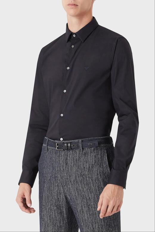 Emporio Armani 男士经典百搭弹棉刺绣飞鹰logo休闲衬衣12281 商品图4