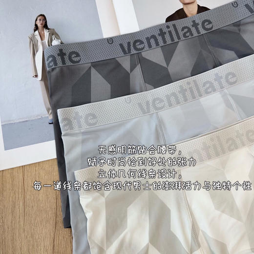 SUNJ055男士速干无痕冰蚕丝内裤 商品图4