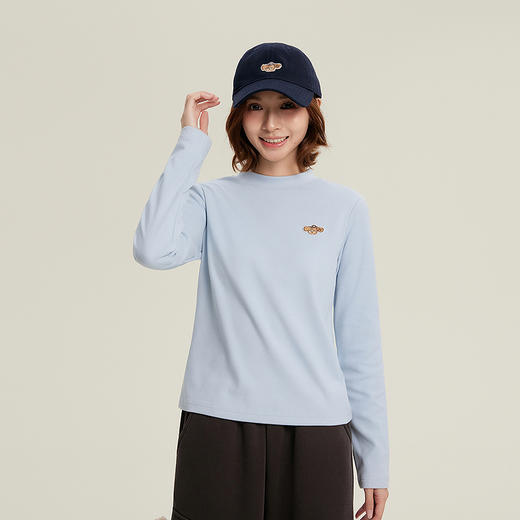 笛莎Deesha青少年女童T恤2025冬季女童小狗刺绣小高领打底衫 商品图2