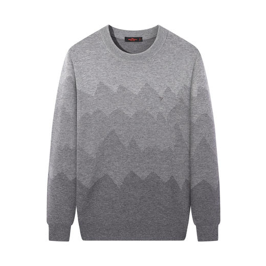 【渐变芝麻点提花】柒牌男装2025秋季新品圆领可机洗套头薄毛衫129Y70500 商品图4