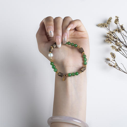 xy0560沉香+碧玉珍珠手串 商品图7