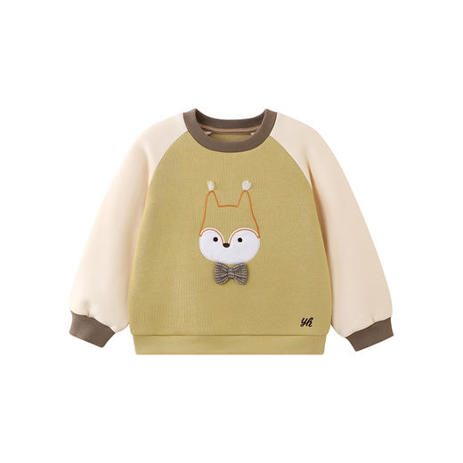 【商场同款】英氏男童卫衣长袖圆领摇粒绒保暖松鼠童趣儿童上衣 商品图4