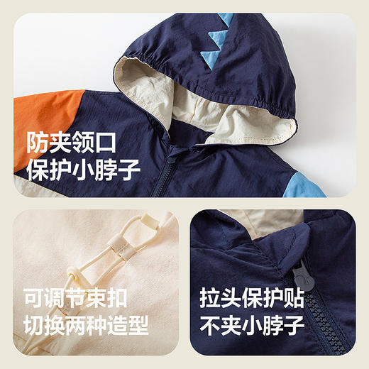 迷你巴拉男女童连帽外套长袖套装拼色户外风两件套2025秋新品 商品图4