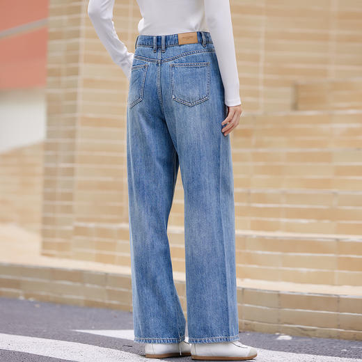 【门店同款】马恩MAXNEW2025秋季新款宽松拖地直筒裤高腰阔腿裤女 商品图2