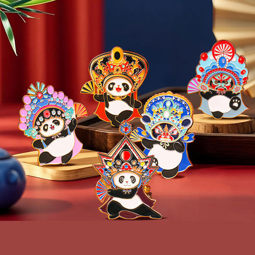 【熊猫变脸可动金属冰箱贴】川渝川剧可滑动变脸四川成都特色重庆纪念品伴手礼物国潮 商品图0