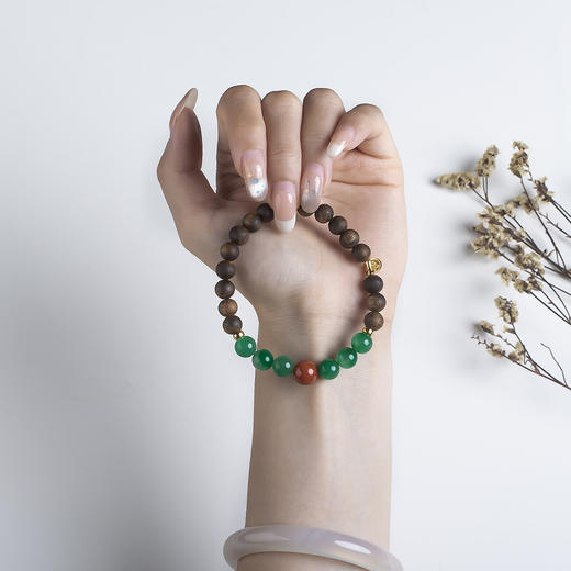 xy0558沉香+南红非洲翠手串 商品图7