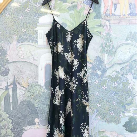 【à perles】法式优雅百搭丁香花真丝半裙/吊带连衣裙 商品图1