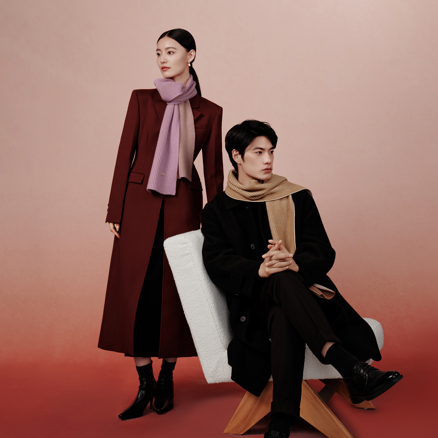 万事利“小欢喜”羊毛围巾