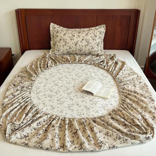 【觅瑾素雅文艺 A类亚麻混纺床笠】“会呼吸”的天然面料！A类母婴级 9种花色可选 一抹即平翻身不移位 商品图11