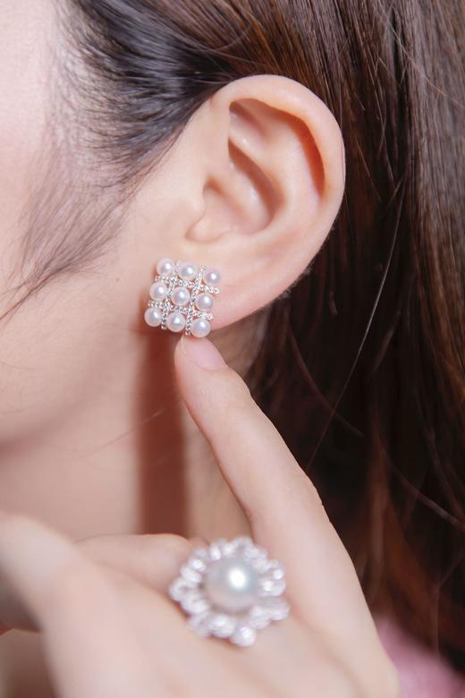 🎋七夕&诸暨溯源专场【淡水 有核正圆珍珠系列 经典款】经典正圆款，永不过时，高亮光泽，极微瑕品质，大圆珠项链可开GRC珠宝级证书，小米珠、戒指开珠宝小证书，耳饰不开证书 商品图13