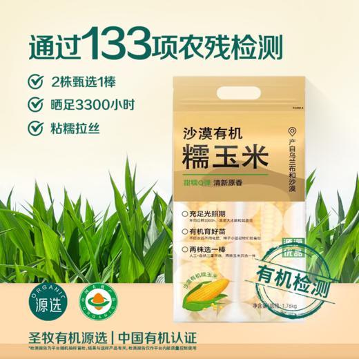 【133项农残检测通过】沙漠有机 金奖玉米 | 有机黄糯玉米 粗粮早餐 家庭量贩装1.76kg (大约8-10根，以重量为准) 商品图0