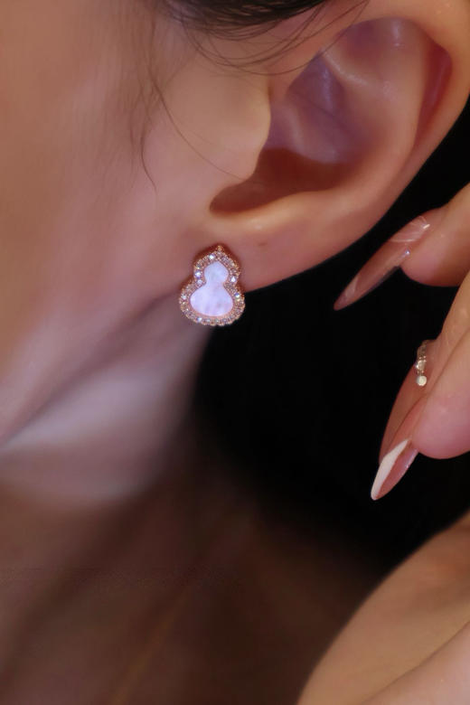 Qeel粉葫芦项链/耳钉/戒指/手链 商品图4