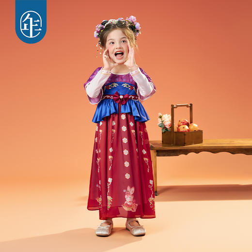 年衣童装女童汉服裙25秋款改良唐装中式古装儒裙桂朵摇摇汉服裙 商品图2
