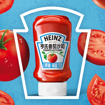 亨氏(Heinz) 番茄酱 0蔗糖0脂肪番茄沙司袋150g意大利面薯条披萨蘸酱 /粮油调味 /调味品 /西式酱料