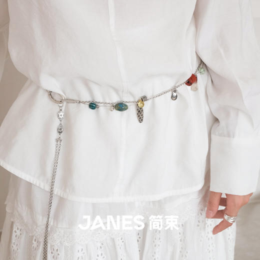2437 JANES简束·【巴洛克】多功能腰链仿古做旧小众设计感毛衣链项链 商品图4