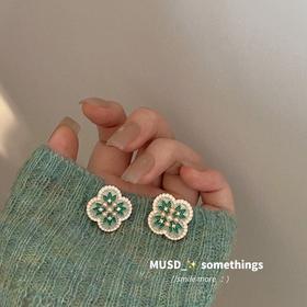 「法式复古！宫廷风」S925银花朵耳环轻奢高级感耳针独特小众气质耳饰女时尚饰品