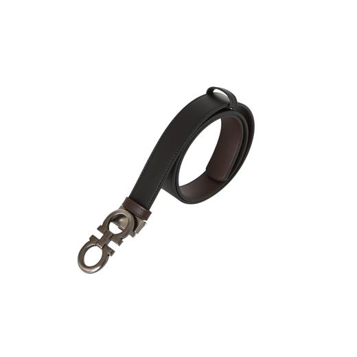 FERRAGAMO菲拉格慕-哑光真空电镀拉丝双面板扣-牛皮革-皮带-男款-黑色-宽3.5cm 商品图6