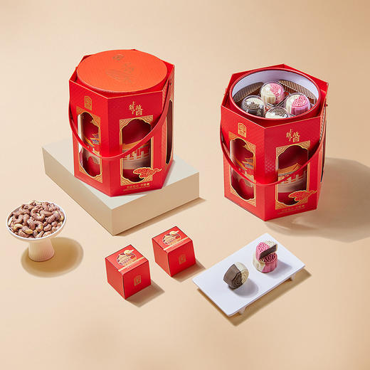 臻味&上新了故宫-宫廷钦点华耀中秋礼盒812g开心果巴旦木红豆饼团购批发送礼馈赠佳品 商品图4