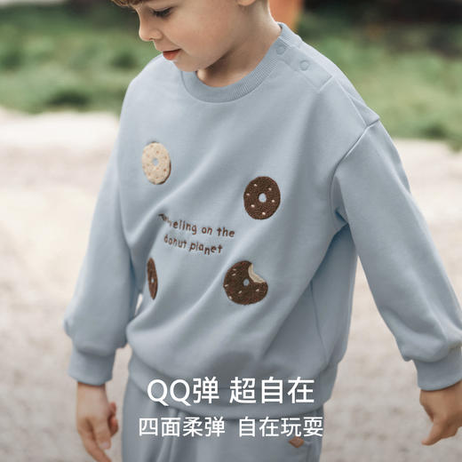 【宝宝服饰】嫚熙童装儿童套装2025新款男童秋款卫衣卫裤 商品图3