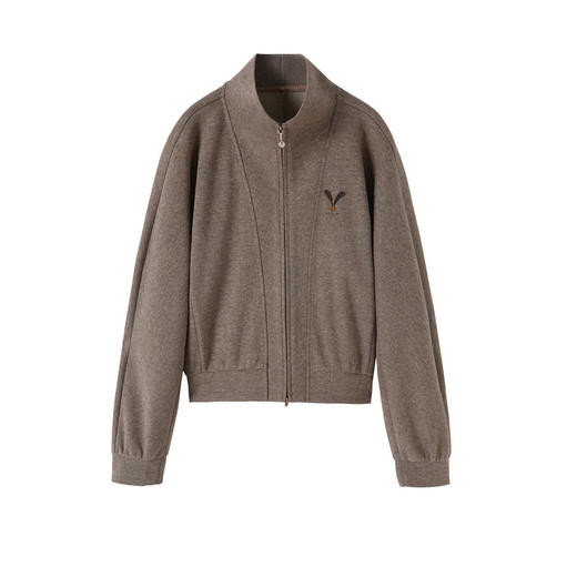 谜底外套长袖女2025秋季新品休闲百搭短款绣花修身卫衣253MW1246 商品图4