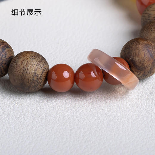 xy0561沉香+蜜蜡南红转运手串 商品图4
