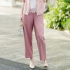 西子/【蜜桃亚麻】亚麻天丝后腰松紧宽松百搭休闲时尚镰刀粉色九分裤/KZTJ230 商品缩略图3