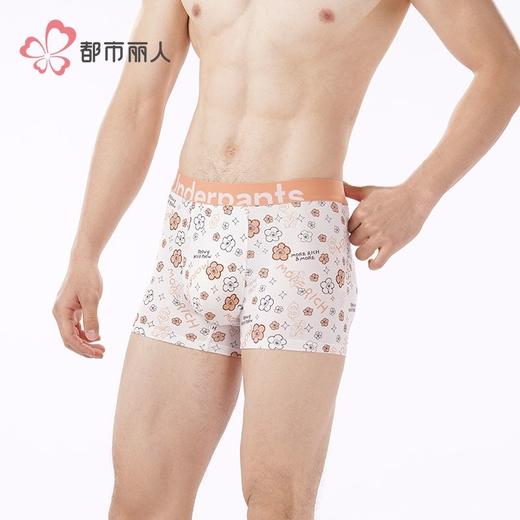 都市丽人内裤男士内裤60S木莱尔内裤明筋平角内裤男内裤FKHC42 商品图2