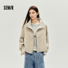 森马外套女秋季花苞拼接格子宽松立领2025新款复古风文艺通勤夹克 商品缩略图1