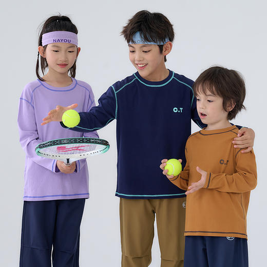 【7A抗菌】棉花堂高弹无骨缝针织长袖童装T恤——FA52009 商品图8