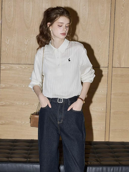 早秋王炸单品！小兔polo衬衫长袖版本！上班穿得体，逛街穿时髦！ 商品图3
